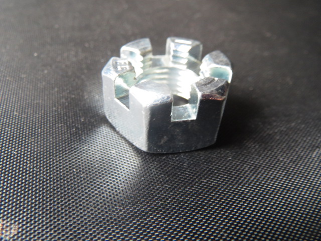 (image for) 9/16-18 SLOTTED HEX NUT zinc plated - Click Image to Close